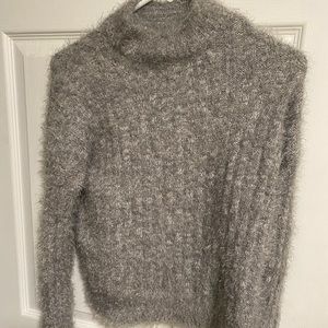 Fuzzy gray turtle neck NWOT